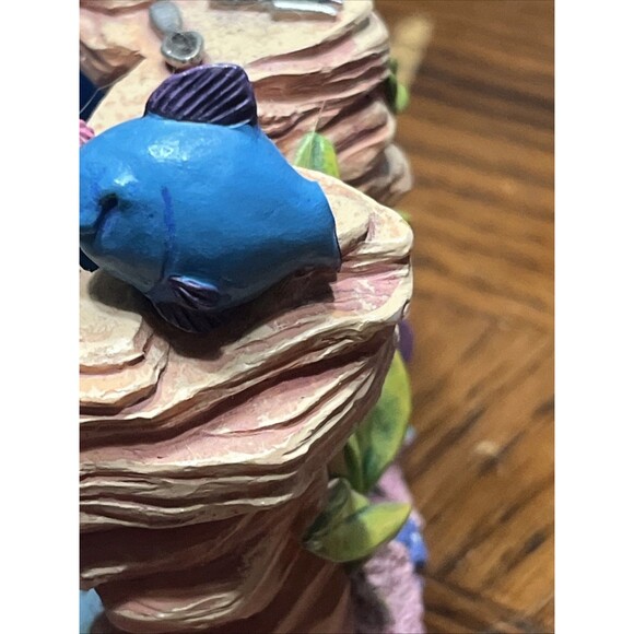 Disney The Little Mermaid Ariel Sebastian Snow Globe Fountain Works Some Damage - Picture 8 of 16